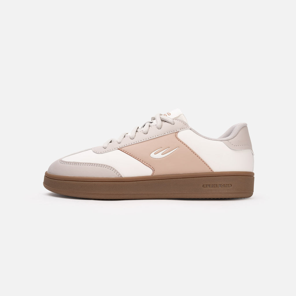 Man-made leather upper, mesh lining, Alpha grip rubber outsole, and Bounce Pad insole system. Affordable and durable, with comfort, breathability, a more secure fit, and excellent cushioning in every step to prevent heel shock.