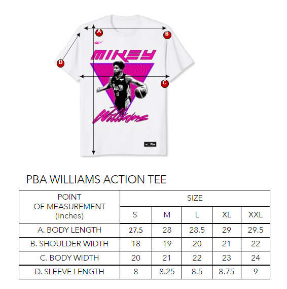 PBA WILLIAMS ACTION TEE