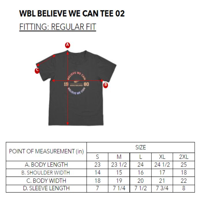 WBL BELIEVE WE CAN TEE 02