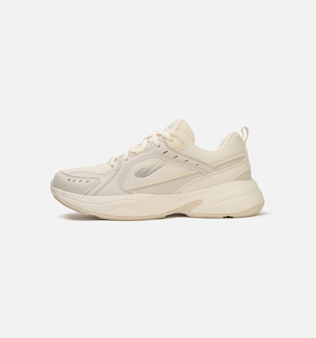 Combination of mesh and man-made leather upper, mesh lining, molded EVA midsole with rubber outsole for better cushion, and Bounce Pad insole system. Affordable, durable, and long lasting with comfort, breathability, a more secure fit, and heel cushioning.