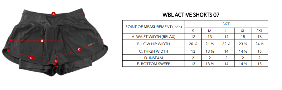 WBL ACTIVE SHORTS 07