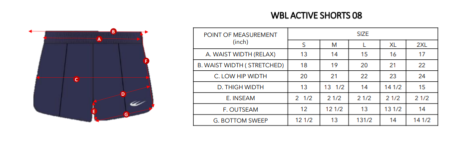 WBM ACTIVE SHORTS 08