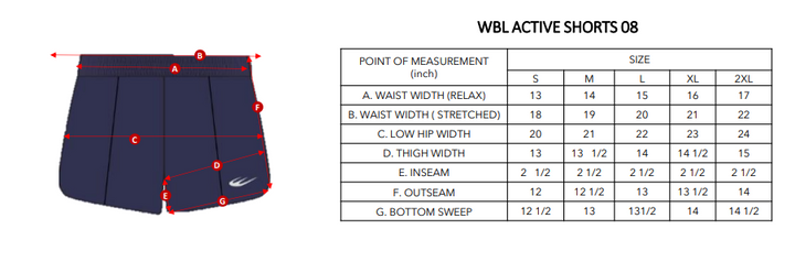 WBM ACTIVE SHORTS 08
