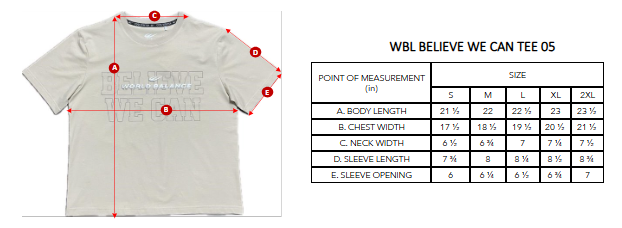 WBL BELIEVE WE CAN TEE 05