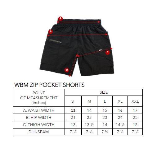 WBM ZIP POCKET SHORTS