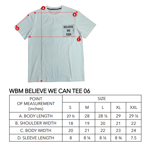 WBM BELIEVE WE CAN TEE 06