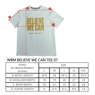 WBM BELIEVE WE CAN TEE 07